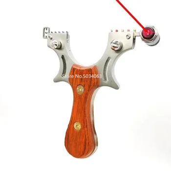 New Professional Laser Aiming Slingshot Stainless Steel Catapult + Wood Handle with Rubber Band Outdoor Precision Slingshot
New Professional Laser Aiming Slingshot Stainless Steel Catapult + Wood Handle with Rubber Band Outdoor Precision Slingshot