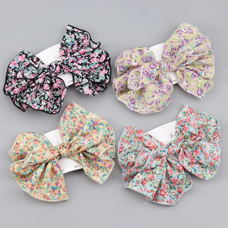 Women's Chiffon Printing Big Bow Hairpin Ruffle Spring Ponytail Fashion Temperament Girl Hair Accessories Hair Clip
Women's Chiffon Printing Big Bow Hairpin Ruffle Spring Ponytail Fashion Temperament Girl Hair Accessories Hair Clip