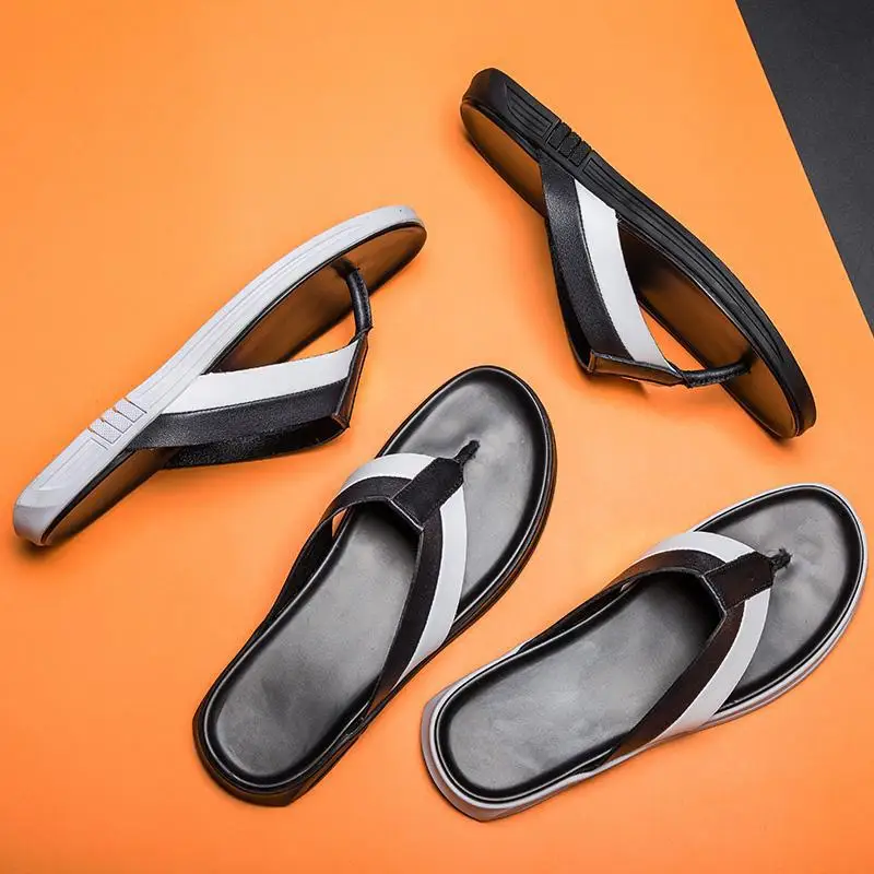 Summer Korean-style MEN'S Flip Flops Sandals Casual Shoes Genuine Leather Sandals Men's Anti-slip Flip-flop Slippers Fashion San
Summer Korean-style MEN'S Flip Flops Sandals Casual Shoes Genuine Leather Sandals Men's Anti-slip Flip-flop Slippers Fashion San