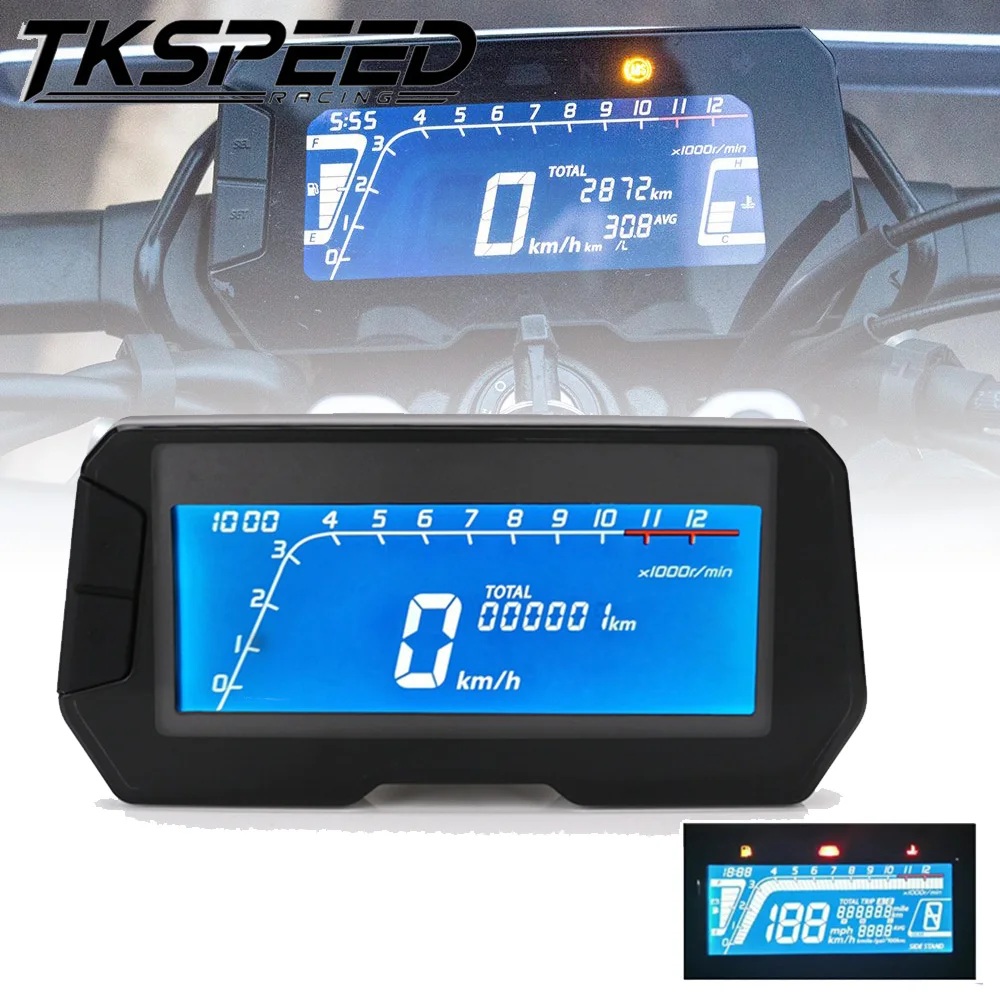 12000RPM 6 Gear Universal Motorcycle LCD Digital Speedometer Backlight Motorcycle Odometer For1, 2,4 Cylinders Meter
12000RPM 6 Gear Universal Motorcycle LCD Digital Speedometer Backlight Motorcycle Odometer For1, 2,4 Cylinders Meter