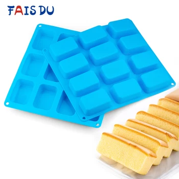 12 Holes Rectangle Silicone Cake Mold DIY Pound Cake Mold Baking Molds Biscuit Cookie Reusable Non-Stick Baking Tool
12 Holes Rectangle Silicone Cake Mold DIY Pound Cake Mold Baking Molds Biscuit Cookie Reusable Non-Stick Baking Tool