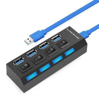 Pohiks USB Hub 3.0 USB Splitter 4 Ports 5Gbps High Speed US Power Adapter Computer Accessories for PC Laptop Smartphone
Pohiks USB Hub 3.0 USB Splitter 4 Ports 5Gbps High Speed US Power Adapter Computer Accessories for PC Laptop Smartphone