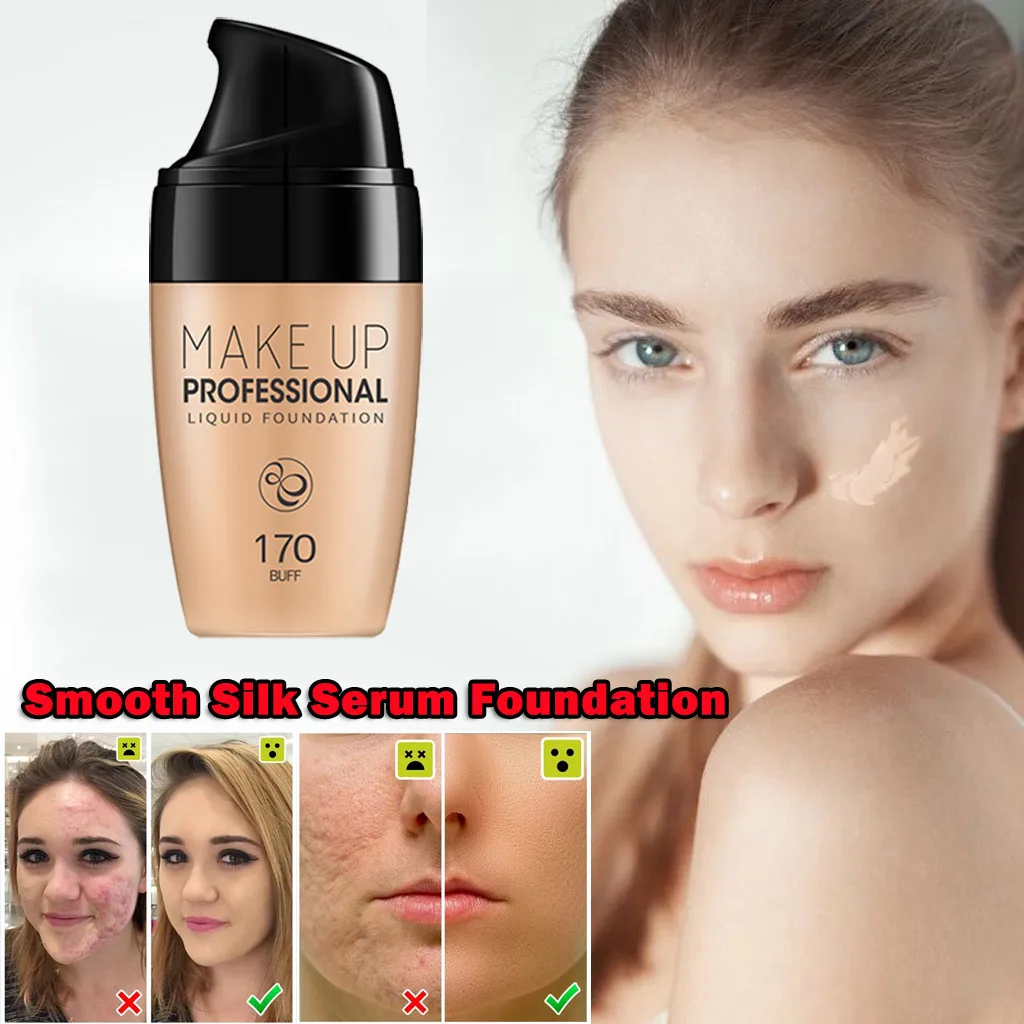 Smooth Silk Serum Foundation Face Base Concealer Matte LongLasting Makeup 30ml Makeup Foundation Hide Blemish Concealer
Smooth Silk Serum Foundation Face Base Concealer Matte LongLasting Makeup 30ml Makeup Foundation Hide Blemish Concealer