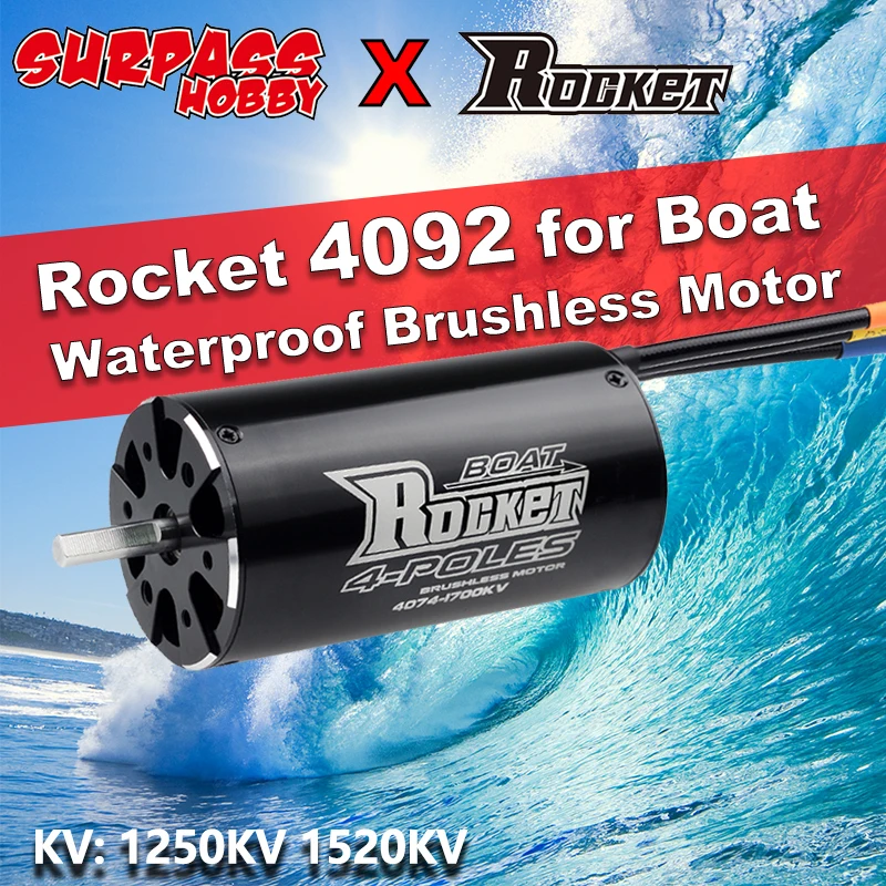 Surpass Hobby ROCKET 4092 Waterproof Brushless Motor 1520KV 1250KV 4 Poles for Traxxas M41 Catamaran Spartan 1000mm RC Boat Car
Surpass Hobby ROCKET 4092 Waterproof Brushless Motor 1520KV 1250KV 4 Poles for Traxxas M41 Catamaran Spartan 1000mm RC Boat Car