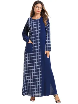 Plus Size Muslim Maxi Dress Women Stripe Pocket Spring Summer Long Sleeves Big Swing Hijab Dresses Turkey Kimono Islamic Clothes
Plus Size Muslim Maxi Dress Women Stripe Pocket Spring Summer Long Sleeves Big Swing Hijab Dresses Turkey Kimono Islamic Clothes