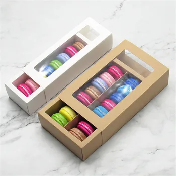 100pcs/lot Brown Kraft Paper Macaron Box White Cardboard Cookie Box With Clear PVC Window Drawer Type Rectangular Packing Box
100pcs/lot Brown Kraft Paper Macaron Box White Cardboard Cookie Box With Clear PVC Window Drawer Type Rectangular Packing Box