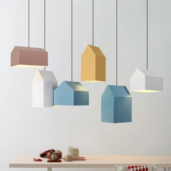 Nordic Creative Macaron Single Head Small Pendant Lights Geometry House Cafe Decorate Led Hanging Lamp Children's Room Lighting
Nordic Creative Macaron Single Head Small Pendant Lights Geometry House Cafe Decorate Led Hanging Lamp Children's Room Lighting