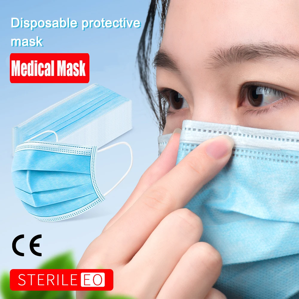 200PCS Disposable Medical Mask 3 Layer PM2.5 Nonwoven Face Mask Breathable Anti Pollution Face Surgical Mouth Mask In Stock
200PCS Disposable Medical Mask 3 Layer PM2.5 Nonwoven Face Mask Breathable Anti Pollution Face Surgical Mouth Mask In Stock