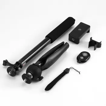 Tabletop Selfie Stick Monopod with Remote & Tripod Stand for iPhone and Android, for iPad, for Cell Phone & Tablets
Tabletop Selfie Stick Monopod with Remote & Tripod Stand for iPhone and Android, for iPad, for Cell Phone & Tablets