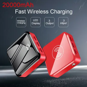 20000mah Qi Wireless Power Bank mini Power Bank with 3 Input Output 2.1A Fast Charging LED Display Powerbank For Mobile Phone
20000mah Qi Wireless Power Bank mini Power Bank with 3 Input Output 2.1A Fast Charging LED Display Powerbank For Mobile Phone