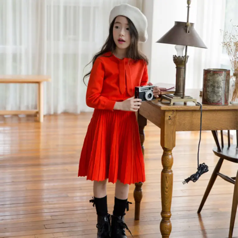 Girls Western Style Set 2019 Autumn And Winter New Style Middle And Large CHILDREN'S Knitted Pullovers Pleated Skirt Two-Piece S
Girls Western Style Set 2019 Autumn And Winter New Style Middle And Large CHILDREN'S Knitted Pullovers Pleated Skirt Two-Piece S