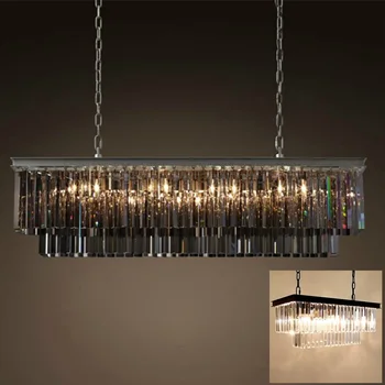 Crystal Glass Tube LED Pendant Lamp Light Rectangular Square Foyer Living Dinning Room Ceiling Hanging Lamp RH American Classic
Crystal Glass Tube LED Pendant Lamp Light Rectangular Square Foyer Living Dinning Room Ceiling Hanging Lamp RH American Classic