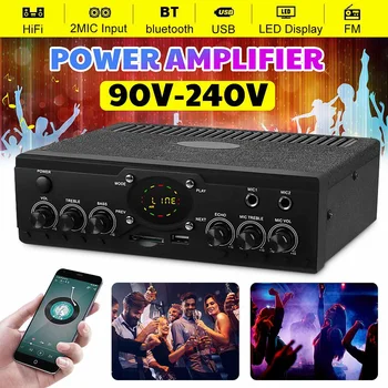 CLAITE 30W High Power Stereo Amplifier bluetooth FM USB SD Karaoke KTV Home Theater Sound System Mini Amplifier Professional
CLAITE 30W High Power Stereo Amplifier bluetooth FM USB SD Karaoke KTV Home Theater Sound System Mini Amplifier Professional
