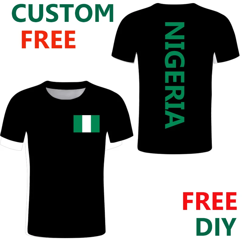 Nigeria t shirt DIY Free Custom Name Black t-shirt Nigeria Jersey Nation Flag Guinea text photo Nigerian casual tshirt clothing Nigeria t shirt DIY Free Custom Name Black t-shirt Nigeria Jersey Nation Flag Guinea text photo Nigerian casual tshirt clothing