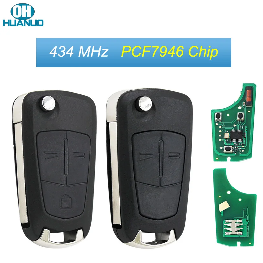 2/3 Button Remote Key Fob 434Mhz ID46 Chip for Vauxhall Opel Astra 2004-2009 PCF7946 HU100 blade | Автомобили и мотоциклы