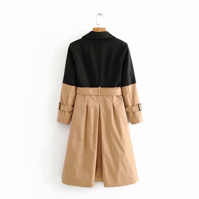 F6128-Europe And America WOMEN'S Dress 2019 Spring And Autumn New Style Suit Collar Contrast Color Joint Belt Trench Coat Women'
F6128-Europe And America WOMEN'S Dress 2019 Spring And Autumn New Style Suit Collar Contrast Color Joint Belt Trench Coat Women'