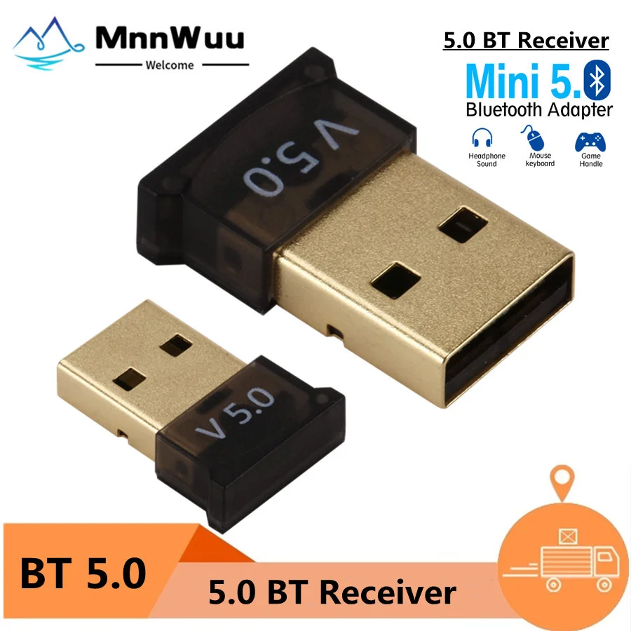 Беспроводной USB Bluetooth 5 0 адаптер музыкальный приемник Мини BT5.0 донгл аудио для