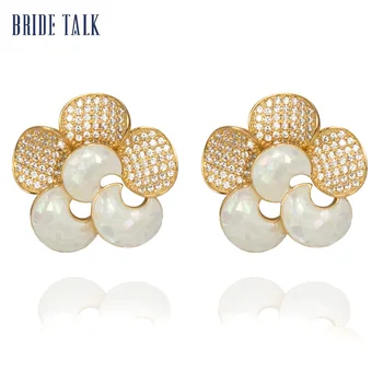BRIDE TALK Broken Shell Piece Unique Earring Flower Earrings Set Jewelry For Gift
BRIDE TALK Broken Shell Piece Unique Earring Flower Earrings Set Jewelry For Gift