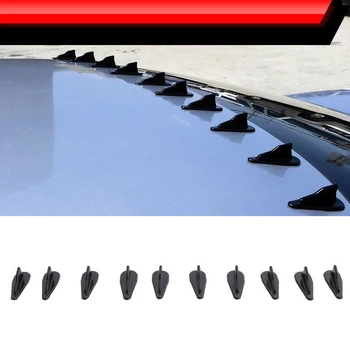 10pcs Spoiler Wing Universal EVO-Style PP Roof Shark Fins Spoiler Wing Kit Black PP Material Vortex Generator
10pcs Spoiler Wing Universal EVO-Style PP Roof Shark Fins Spoiler Wing Kit Black PP Material Vortex Generator