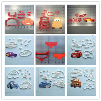 Racing car 3D print PLA plastic fondant decorating mold cookie cutter set 
Racing car 3D print PLA plastic fondant decorating mold cookie cutter set