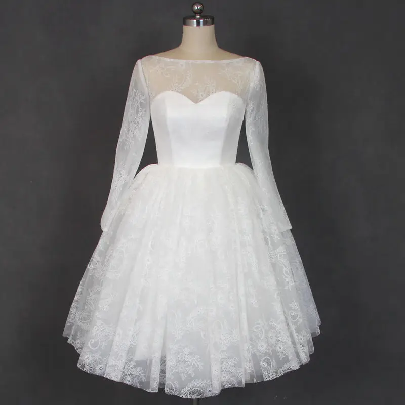 Ivory Lace Long Sleeves Wedding Dresses Knee Length Zipper Back 2020 New Arrival Real Pictures Bridal Gowns
Ivory Lace Long Sleeves Wedding Dresses Knee Length Zipper Back 2020 New Arrival Real Pictures Bridal Gowns