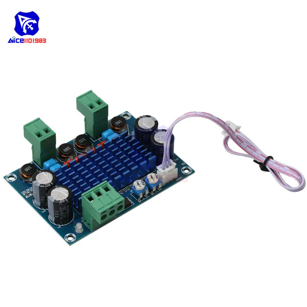 XH-M572 120W*2 Ultra Power TPA3116D2 Digital Amp Audio Amplifier Board Module DC 5 -28V with Wire
XH-M572 120W*2 Ultra Power TPA3116D2 Digital Amp Audio Amplifier Board Module DC 5 -28V with Wire