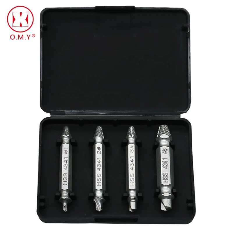 4pcs/Set HSS4341 Damaged Screw Extractor Breakage Bolt Extractor Drill Bits Guide Set Broken Easy Out Fastener Kit
4pcs/Set HSS4341 Damaged Screw Extractor Breakage Bolt Extractor Drill Bits Guide Set Broken Easy Out Fastener Kit