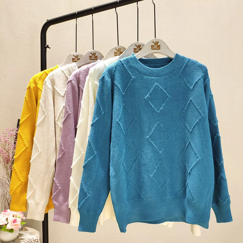 Women Knitted Pullovers Autumn Winter Sweaters O-neck Long Sleeve Casual Outerwear Loose Knit Sweater Fashion Yellow Sweater
Women Knitted Pullovers Autumn Winter Sweaters O-neck Long Sleeve Casual Outerwear Loose Knit Sweater Fashion Yellow Sweater