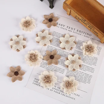 10pcs/lot New DIY burlap Flower Handmade Craft Burlap Flowers Christmas Party Decorative Hat Sneakers Flower
10pcs/lot New DIY burlap Flower Handmade Craft Burlap Flowers Christmas Party Decorative Hat Sneakers Flower