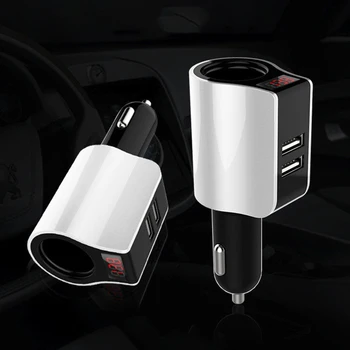 Charger for iPhone MP3 DVR 12V-24V Adapter Dual Port USB Voltage LED Display Quick Charging Car Cigarette Lighter Charger
Charger for iPhone MP3 DVR 12V-24V Adapter Dual Port USB Voltage LED Display Quick Charging Car Cigarette Lighter Charger