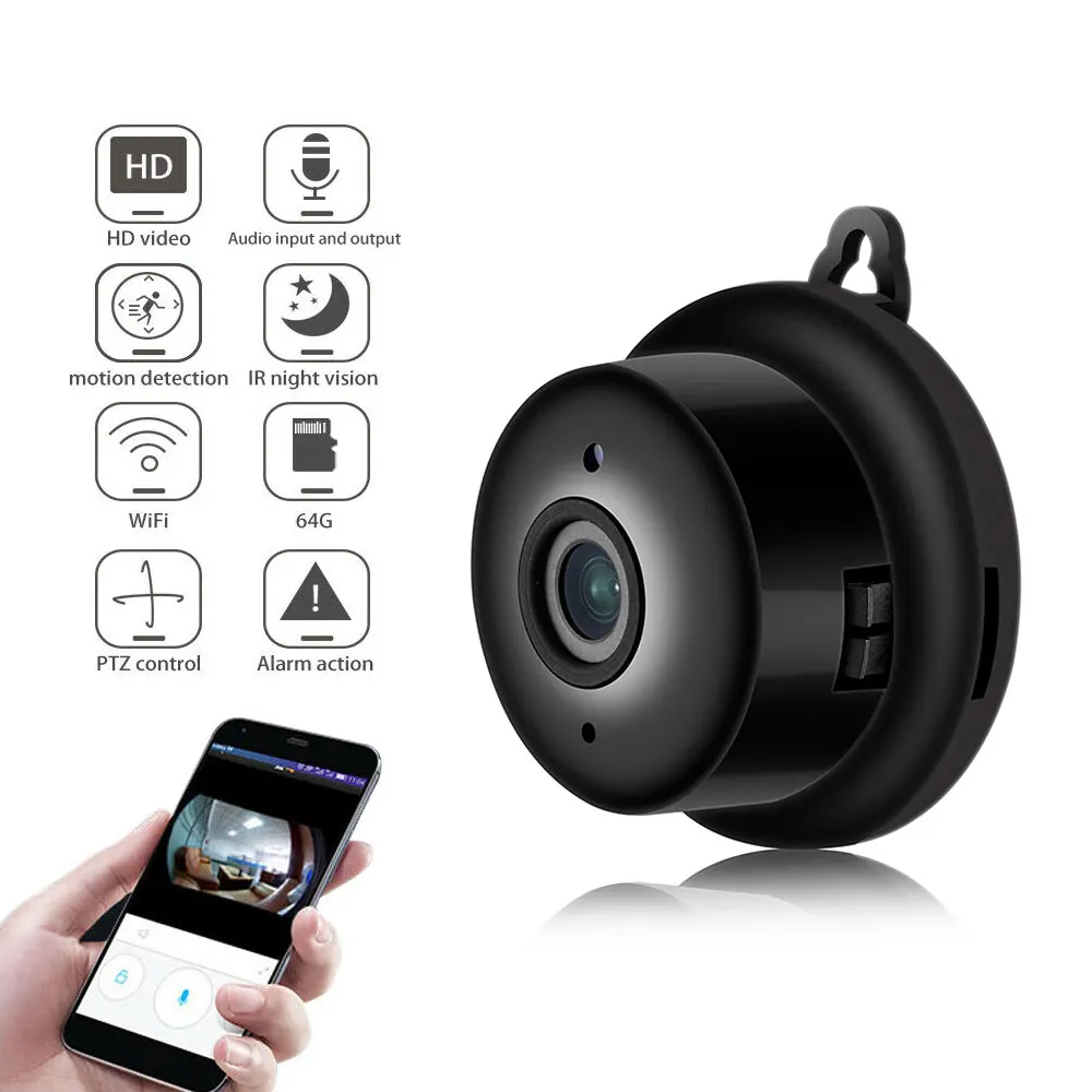 HD 1080P Mini Wifi Camera Smart Auto IR-Cut Video Motion Sensor Secret Video cam Night Vision Motion Detection P2P Camera V380
HD 1080P Mini Wifi Camera Smart Auto IR-Cut Video Motion Sensor Secret Video cam Night Vision Motion Detection P2P Camera V380