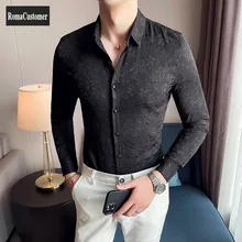 Spring Autumn Mens New Print Long Sleeve Shirt Male Korean Slim Fashion Mixed Colors Single Breasted Turn-Down Collar Blouse
Spring Autumn Mens New Print Long Sleeve Shirt Male Korean Slim Fashion Mixed Colors Single Breasted Turn-Down Collar Blouse
