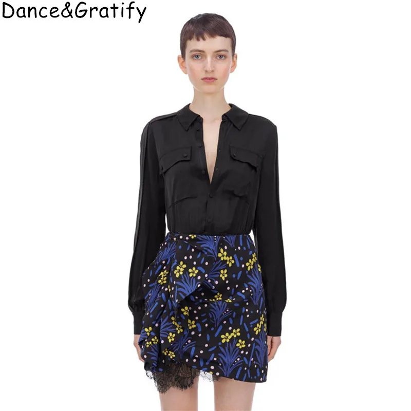 Autumn 2019 New Self Portrait Women Two Piece Set Elegant High Quality Pocket Shirt + Print Ruffles Skirt Office Work Suit
Autumn 2019 New Self Portrait Women Two Piece Set Elegant High Quality Pocket Shirt + Print Ruffles Skirt Office Work Suit