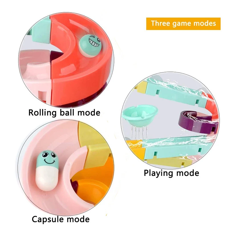 Детские игрушки для ванной DIY сборка трека скольжение присоска орбиты Ванная