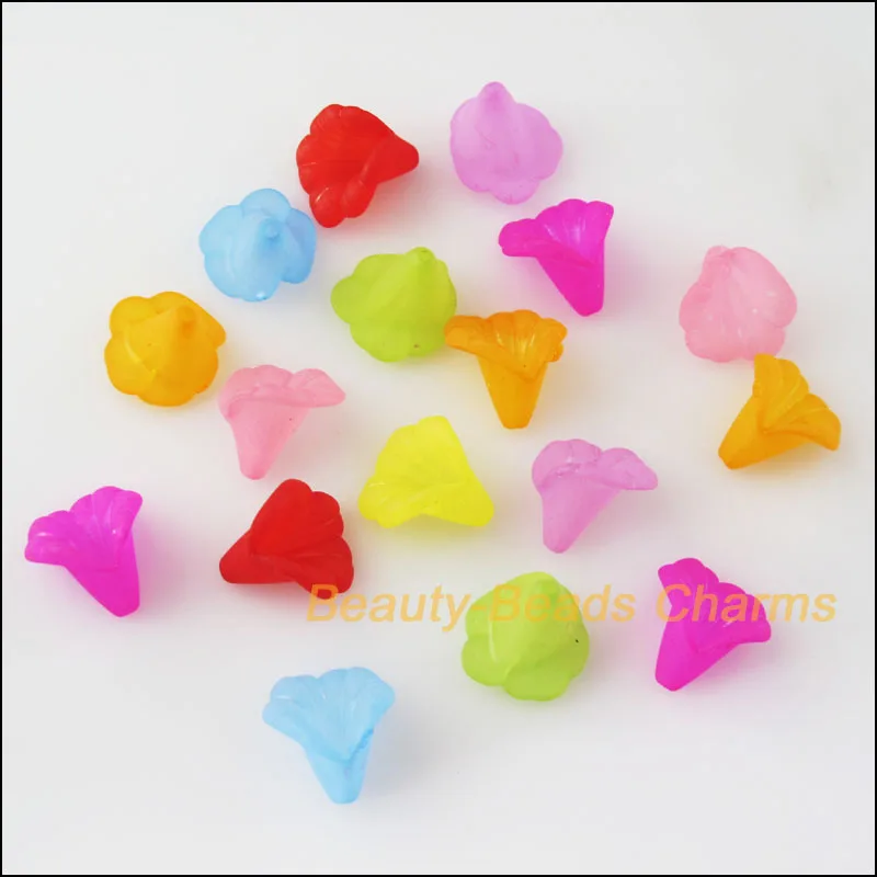 60 New Charms Acrylic Plastic Flower Horn Spacer End Beads Caps Mixed 13.5x14.5mm
60 New Charms Acrylic Plastic Flower Horn Spacer End Beads Caps Mixed 13.5x14.5mm