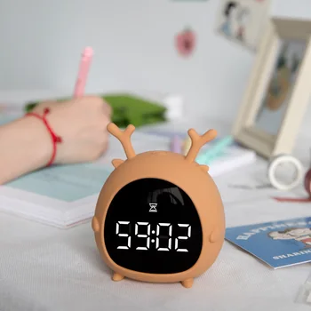11.18 cute elf alarm clock led night light with thermometer multi function clock large digital display cartoon children's alarm
11.18 cute elf alarm clock led night light with thermometer multi function clock large digital display cartoon children's alarm