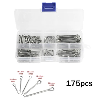 175Pcs/set Sliver Split Pins Cotter Fixings Assorted Zinc Plated Steel Hard Case Link Split Cotter Pin Assortment
175Pcs/set Sliver Split Pins Cotter Fixings Assorted Zinc Plated Steel Hard Case Link Split Cotter Pin Assortment