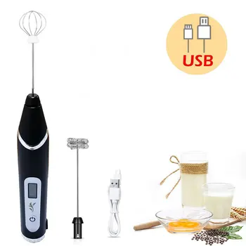 Milk Frother Coffee Frother Electric Whisk USB Rechargeable 3-speed Adjustment Milk Bubbler for Coffee Beating Eggs
Milk Frother Coffee Frother Electric Whisk USB Rechargeable 3-speed Adjustment Milk Bubbler for Coffee Beating Eggs