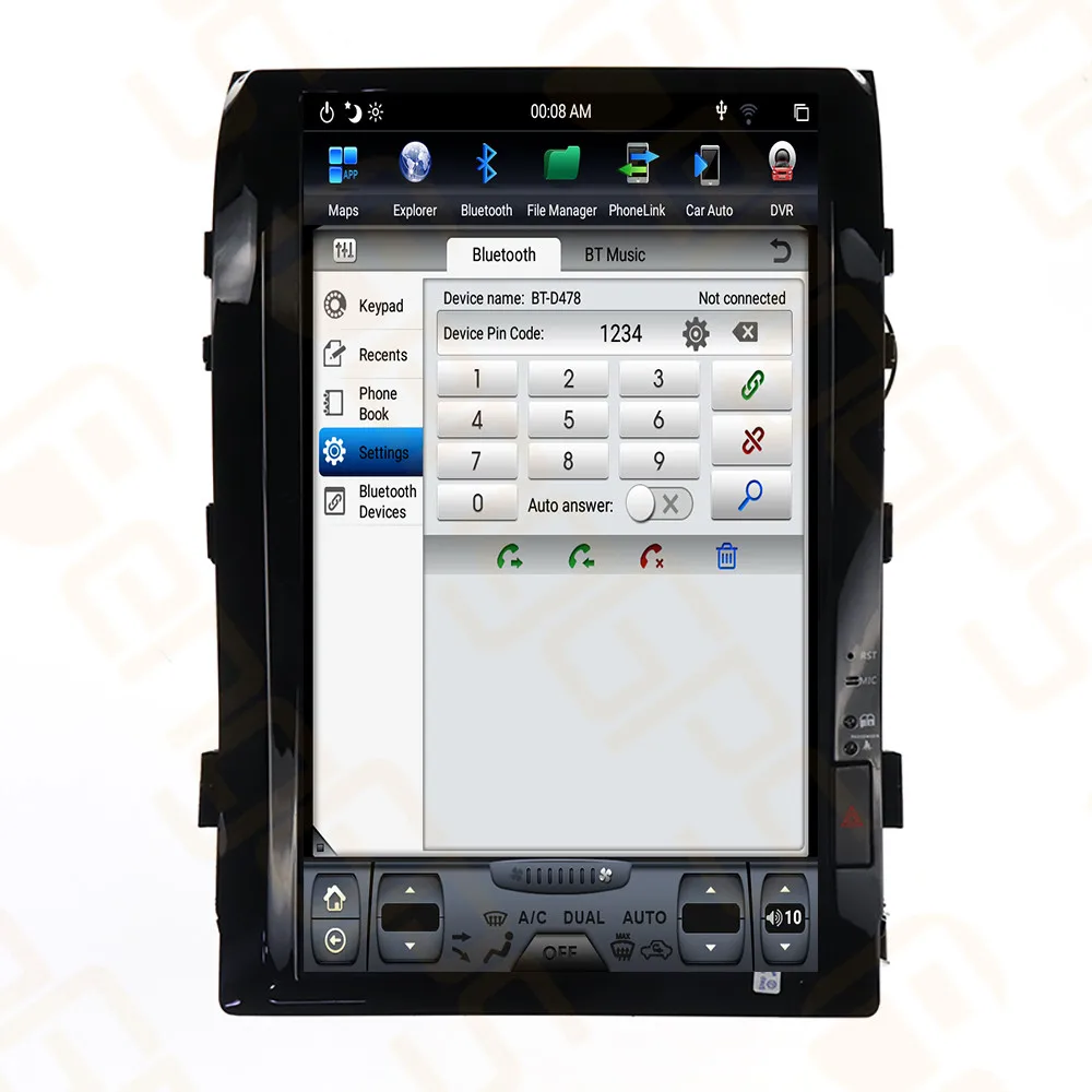 Discount 16" Tesla Style Car Radio Android8.1 for TOYOTA LAND CRUISER LC200 2008-2015 GPS Navigation Recorder Headunit Multimedia Player 5