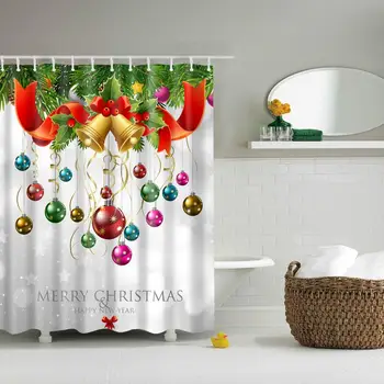 Waterproof Thicken Polyester Red 3D Shower Curtain Christmas Decorations Mildew Proof Bath Tub Curtain with 12 pcs Hooks
Waterproof Thicken Polyester Red 3D Shower Curtain Christmas Decorations Mildew Proof Bath Tub Curtain with 12 pcs Hooks