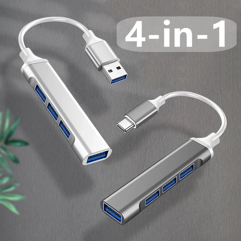 Высокоскоростной USB-концентратор типа C 4 порта мульти-разветвитель адаптер OTG для