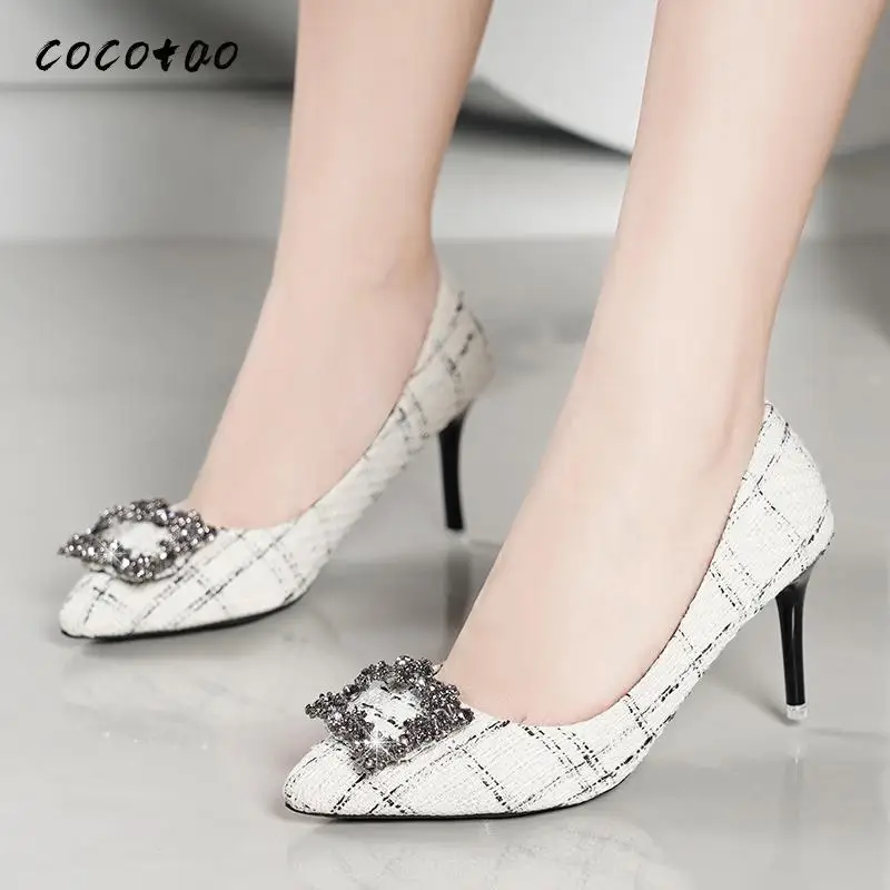Small Fragrant Woolen High Heels Women 2020 Spring And Autumn New European And American Pointed Toe With Shallow Rhinestone
Small Fragrant Woolen High Heels Women 2020 Spring And Autumn New European And American Pointed Toe With Shallow Rhinestone
