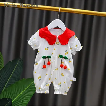 Baby Girl Summer Clothes 9 Months 1 Year Old infant Cute Short-Sleeve cherry strawberry jumpsuit Fashion Princess Romper
Baby Girl Summer Clothes 9 Months 1 Year Old infant Cute Short-Sleeve cherry strawberry jumpsuit Fashion Princess Romper