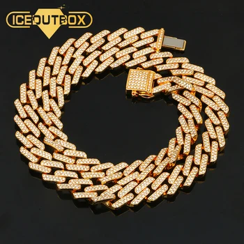 14mm Iced Out Miami Cuban Link Chain Hip Hop Fashion Men's Necklace Rhinestone Bling Gold Silver Jewlery 50/60/75/100cm Long
14mm Iced Out Miami Cuban Link Chain Hip Hop Fashion Men's Necklace Rhinestone Bling Gold Silver Jewlery 50/60/75/100cm Long