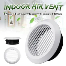 Round Air Ventilation Duct Pipe Cover Cap Outlet Vent Exhaust Grille Heating Cooling 75/100/125/200mm Bathroom Kitchen Office
Round Air Ventilation Duct Pipe Cover Cap Outlet Vent Exhaust Grille Heating Cooling 75/100/125/200mm Bathroom Kitchen Office