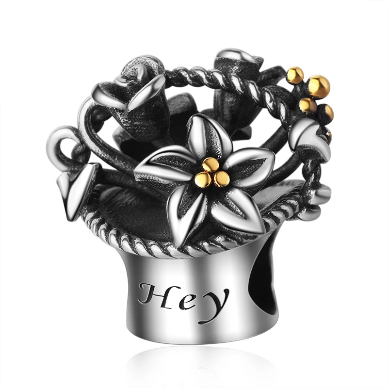 Strollgirl new 100% 925 Sterling Silver Fashion Rose Flower Basket Beads Charms Suitable for Pandora Bracelet Jewelry Gifts 2020
Strollgirl new 100% 925 Sterling Silver Fashion Rose Flower Basket Beads Charms Suitable for Pandora Bracelet Jewelry Gifts 2020