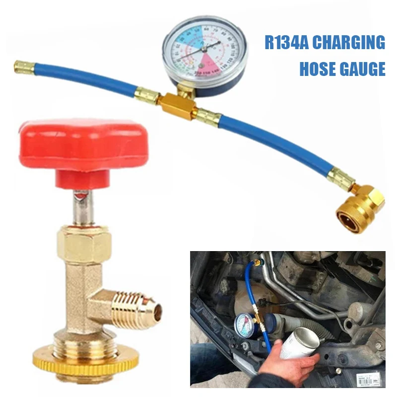 AC R134a Refrigerant Charging Hose w/Gauge Refrigerant Adding Water Valve Opener Car Accessories
AC R134a Refrigerant Charging Hose w/Gauge Refrigerant Adding Water Valve Opener Car Accessories