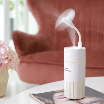 320ML Air Humidifier with LED Night Lamp Mini Fan Aroma Diffuser Air Purifier USB Powered for Home Office Car(White)
320ML Air Humidifier with LED Night Lamp Mini Fan Aroma Diffuser Air Purifier USB Powered for Home Office Car(White)