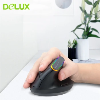 Delux M618C Vertical Wireless Gaming Mouse Ergonomic Optical Computer Mause Colorful RGB Upright USB Gamer Mice For PC Laptop
Delux M618C Vertical Wireless Gaming Mouse Ergonomic Optical Computer Mause Colorful RGB Upright USB Gamer Mice For PC Laptop
