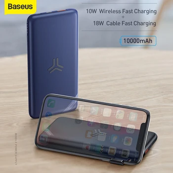 Baseus Power Bank 10000mAh Portable Qi Wireless Charger USB Mobile External Battery Powerbank Fast Charging For Samsung for Ip
Baseus Power Bank 10000mAh Portable Qi Wireless Charger USB Mobile External Battery Powerbank Fast Charging For Samsung for Ip